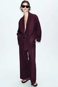 STRAIGHT LEG LINEN PANTS