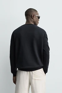 REGULAR FIT COTTON - LINEN JUMPER