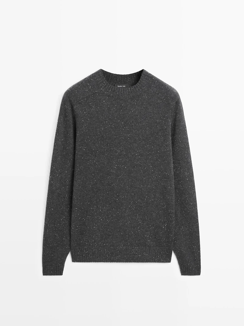 Pull col rond 100 % laine