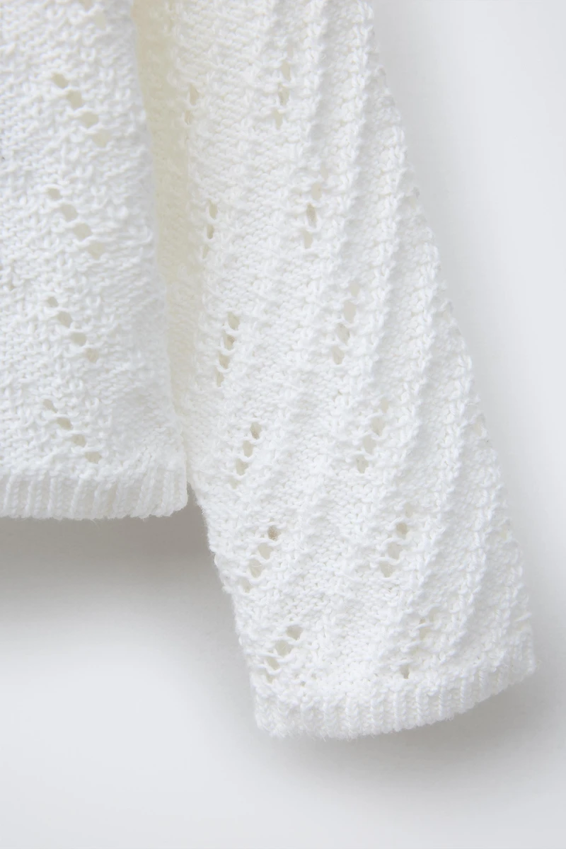 TEXTURED KNIT CARDIGAN