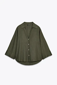 WIDE SLEEVE LINEN SHIRT