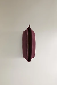 SPLIT LEATHER MAKEUP BAG