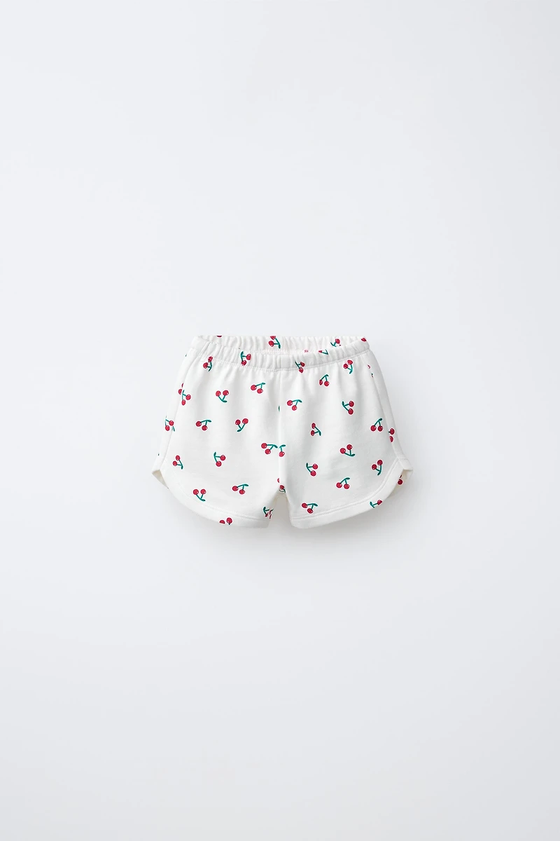 TWO-PACK OF CHERRY AND RUCHED SHORTS
