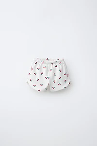 TWO-PACK OF CHERRY AND RUCHED SHORTS