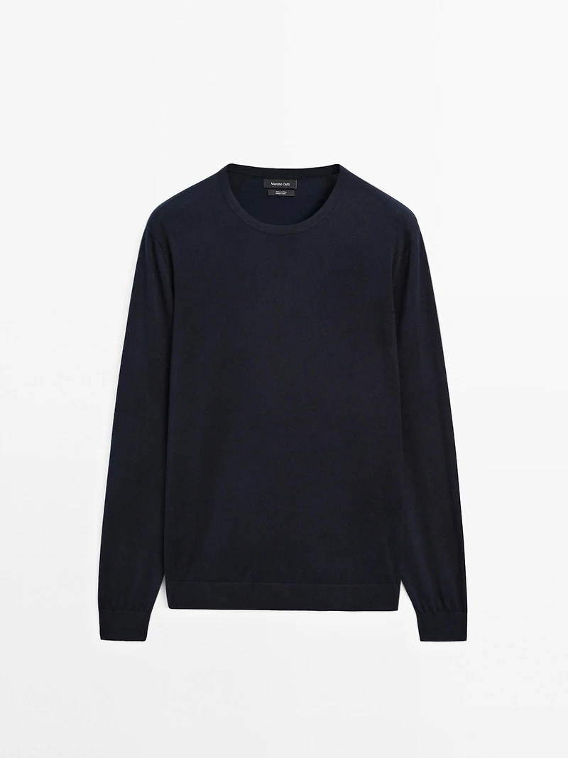 Pull en maille à manches longues coton