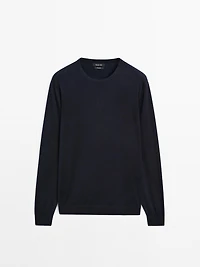 Pull en maille à manches longues coton