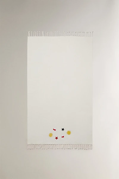 COTTON BEACH TOWEL WITH FIGURES