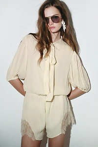 ZW COLLECTION LACE SHORT JUMPSUIT