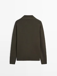 100% cotton zip cardigan