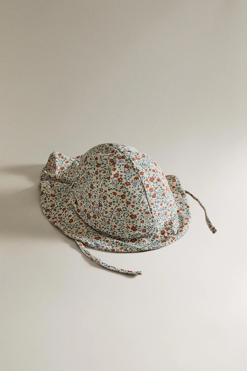 CHAPEAU PLAGE ENFANT FLEURS