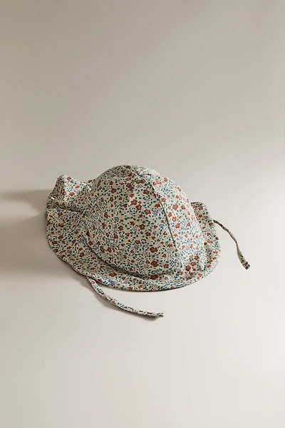 KIDS' FLORAL BEACH HAT