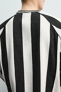 JACQUARD STRIPED TEXTURED T-SHIRT