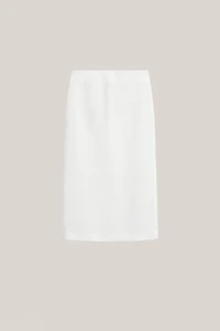 Straight linen blend midi skirt - LIMITED EDITION