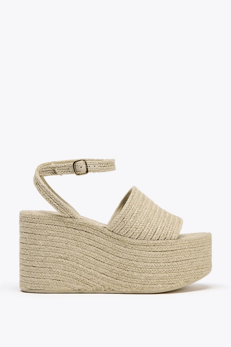 JUTE PLATFORM WEDGES