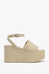 JUTE PLATFORM WEDGES