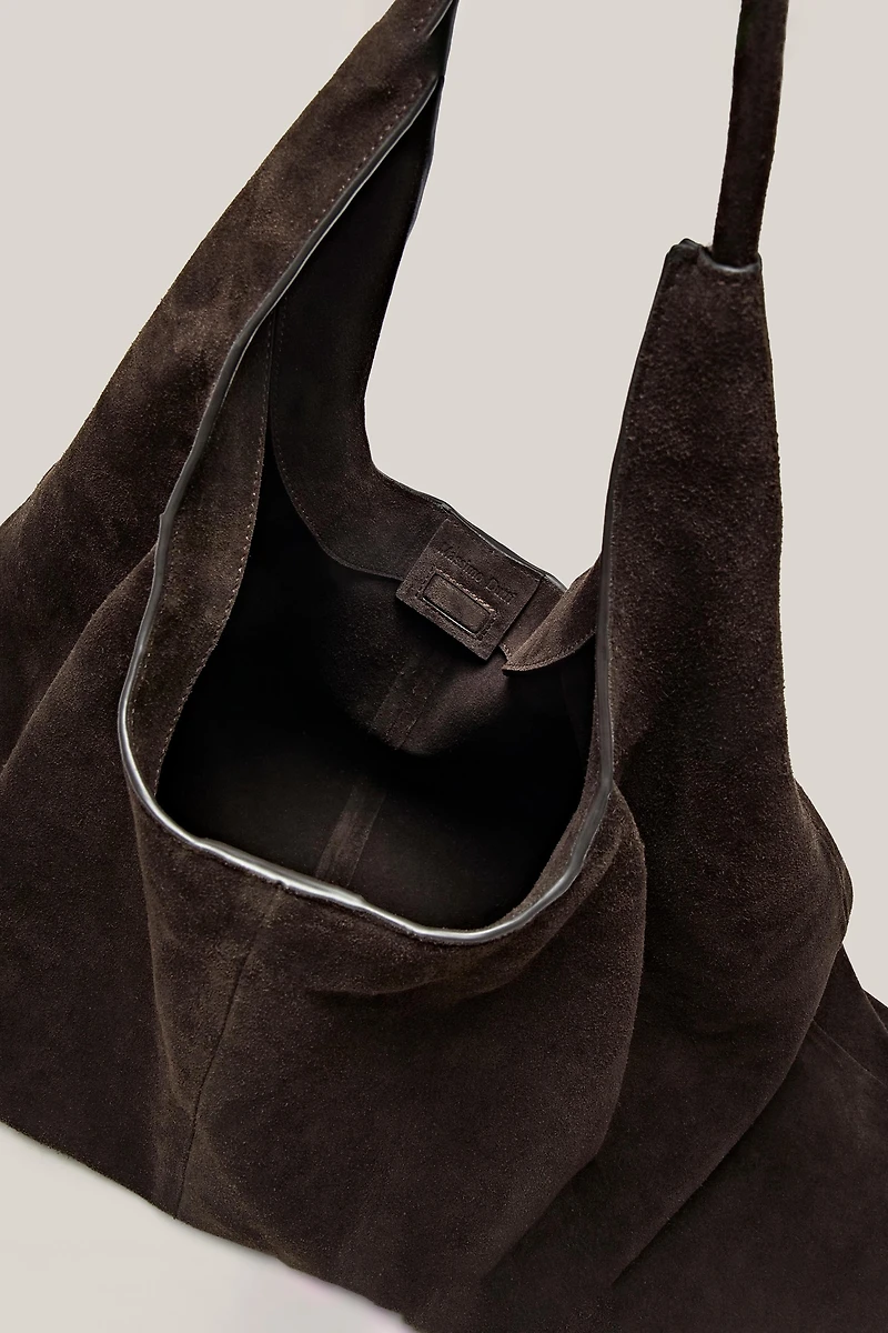 Split leather maxi shopper bag - LIMITED EDITION
