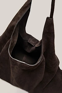 Split leather maxi shopper bag - LIMITED EDITION