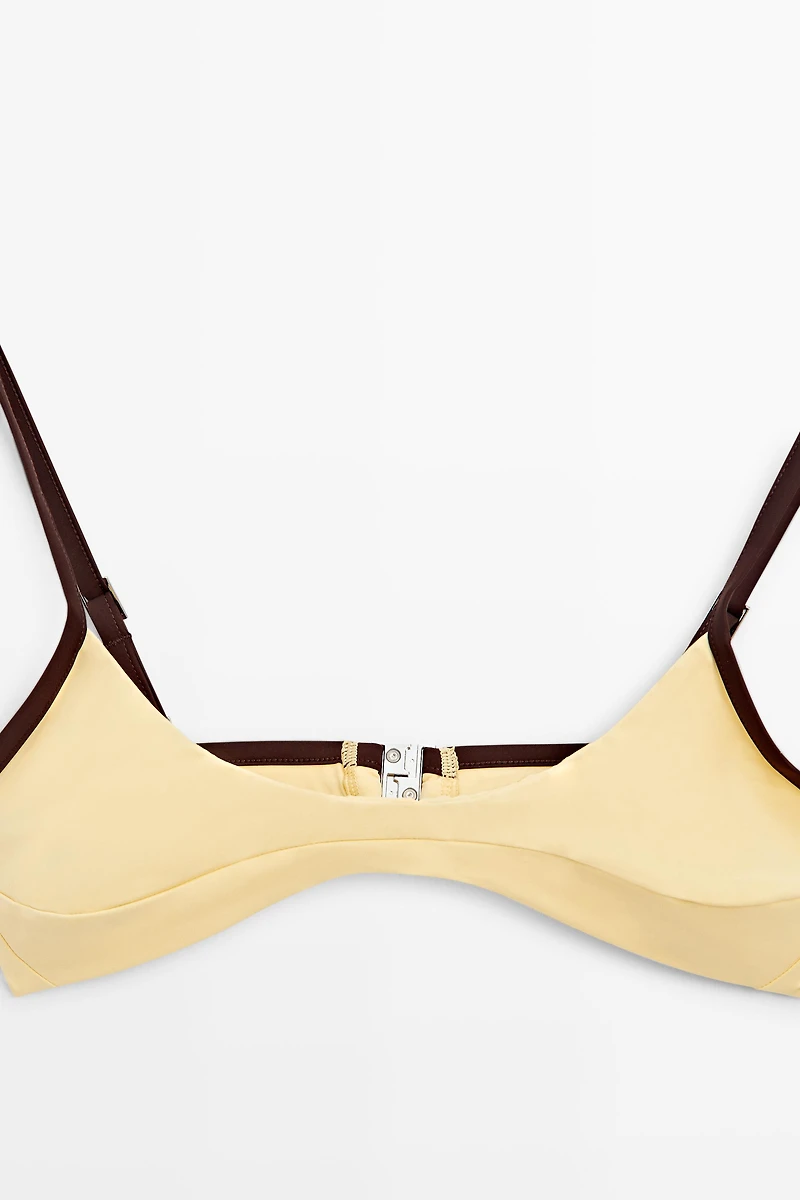 Contrast bikini top