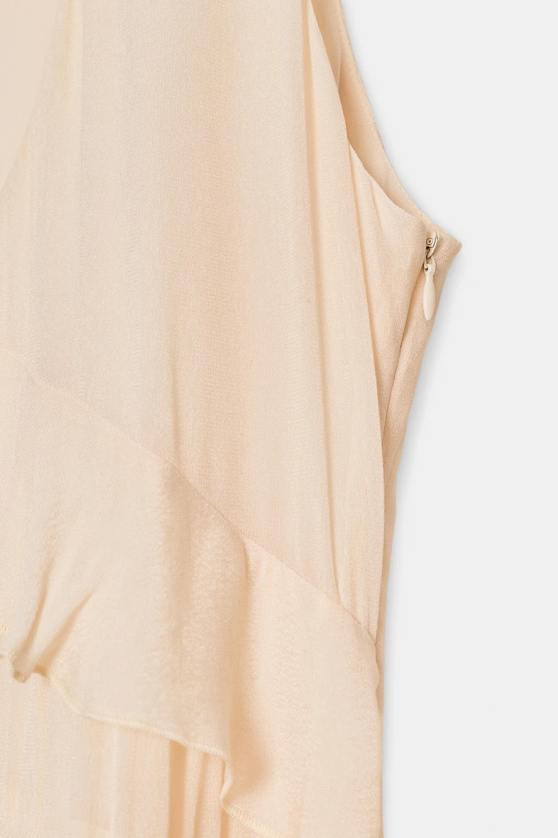 RUFFLED MIDI DRESS