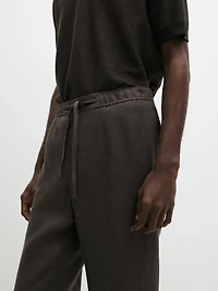 Linen jogger fit trousers