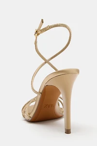 SPARKLY HEELED SANDALS