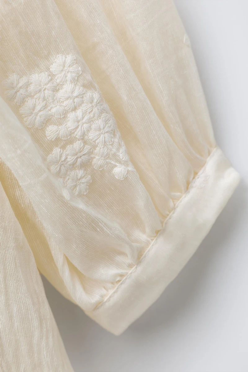 ROBE À FLEURS BRODÉES