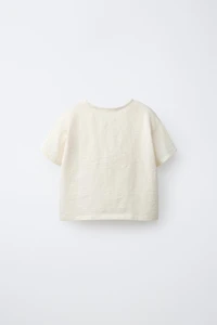 BUTTONED COMBINATION T-SHIRT