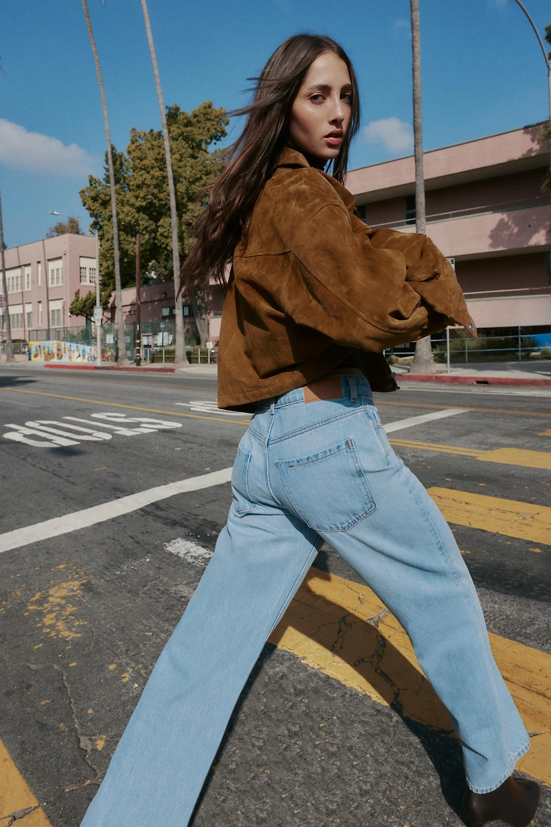 100% LEATHER BOMBER JACKET