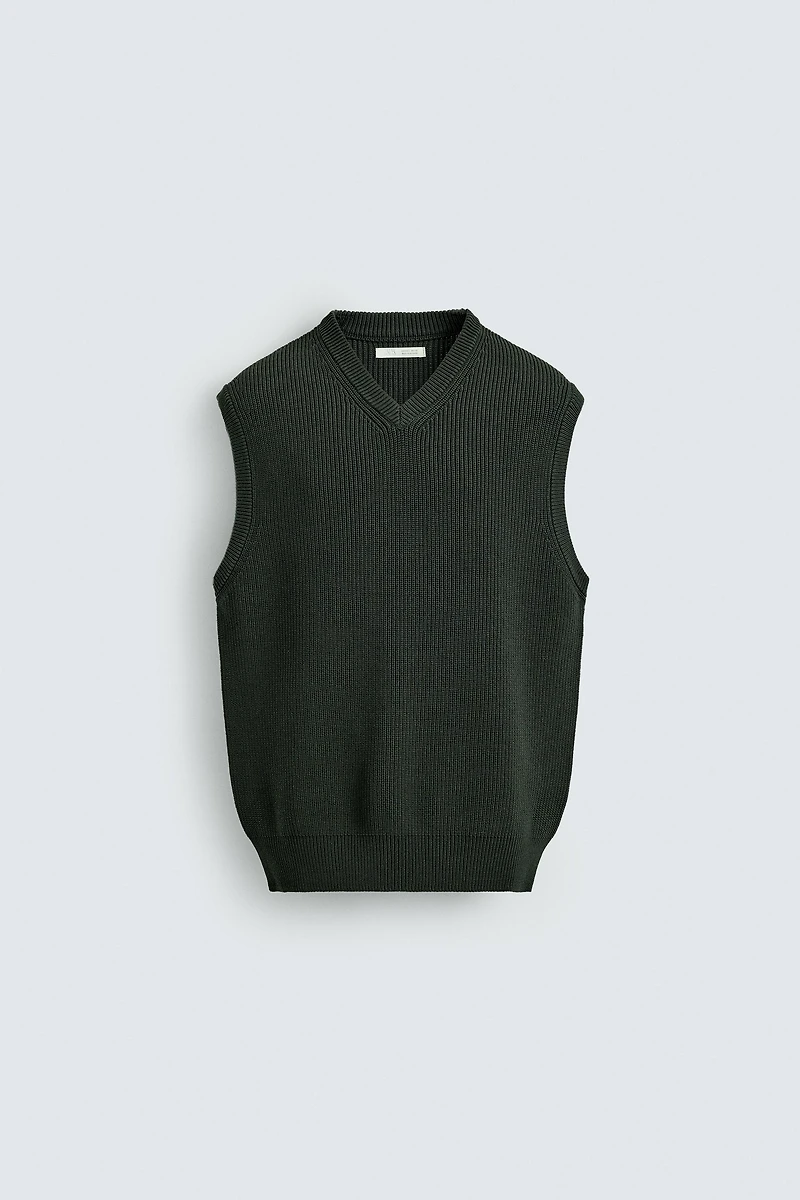 PURL KNIT VEST