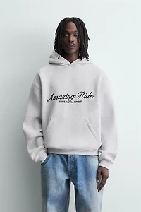 COMBINATION TEXT SWEATSHIRT