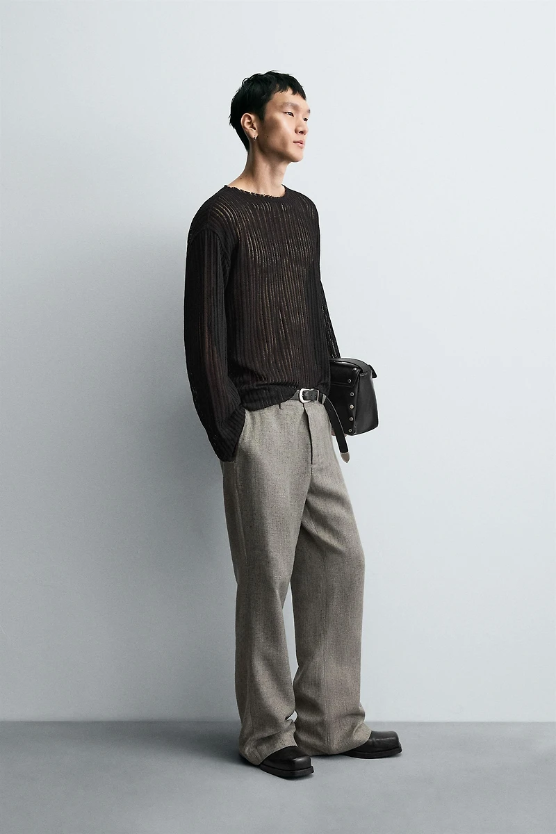PULLOVER OPENWORK KNIT SWEATER