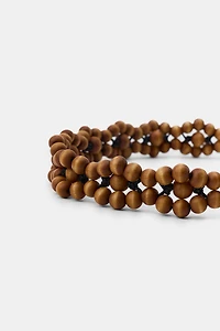 CEINTURE À BOULES EN BOIS ET LAÇAGE