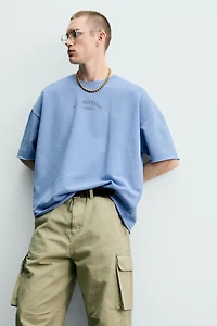 WASHED CONTRAST PRINT SWEATSHIRT