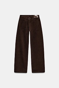 CORDUROY STRAIGHT LEG PANTS