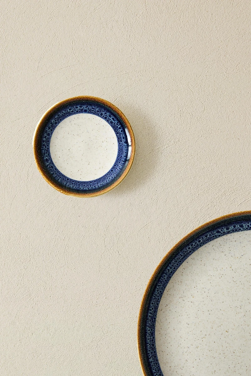 EARTHENWARE PLATE WITH CONTRAST RIM