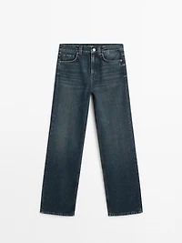 High-waist wide-leg jeans