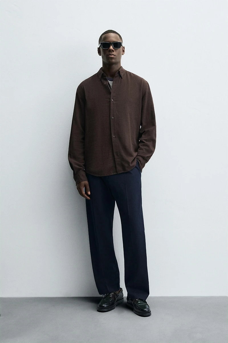 TEXTURED CHECKERED SHIRT