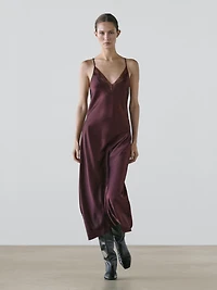 Robe midi fluide style nuisette