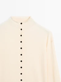 Cardigan à col montant