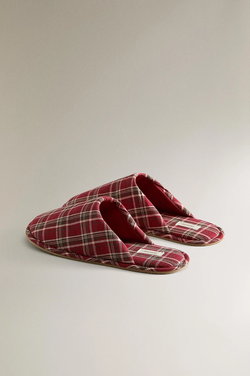 CHRISTMAS COTTON MULE SLIPPERS