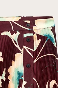 LIMITED EDITION PRINTED PLEATED MIDI SKIRT