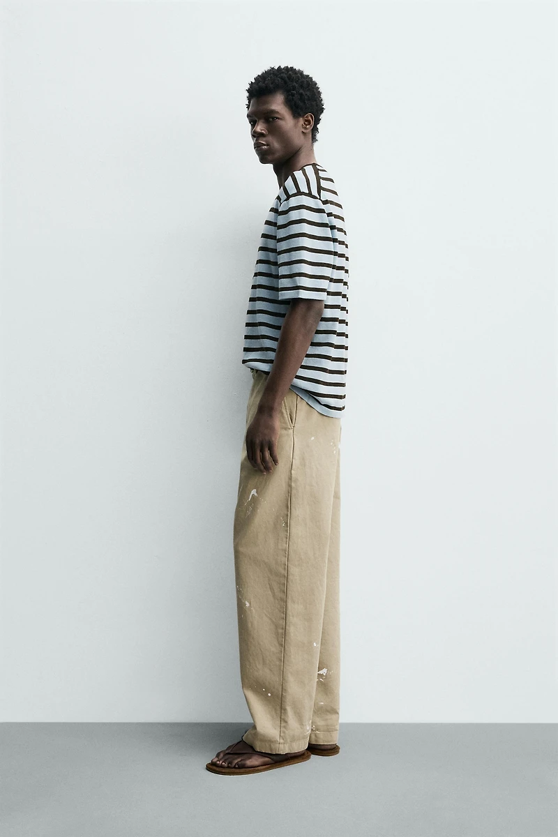 STRIPED COTTON KNIT T-SHIRT