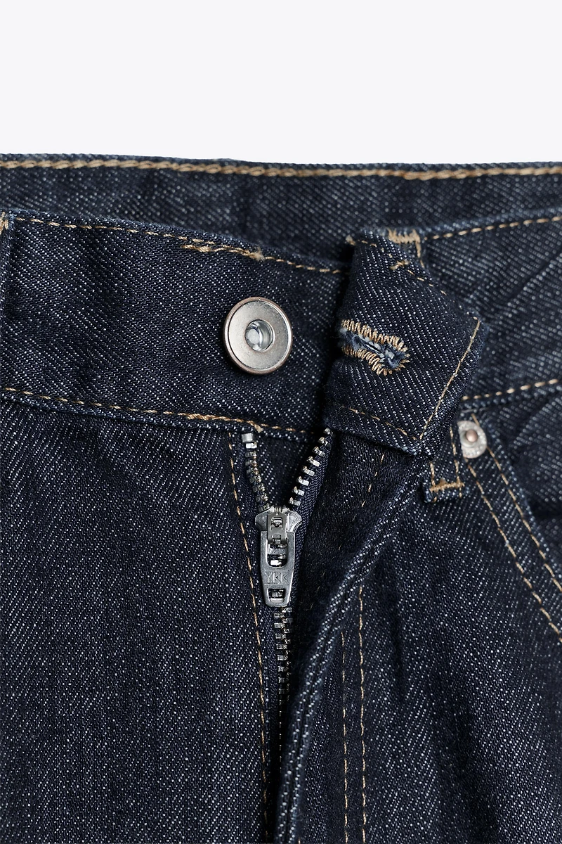 TRF HIGH WAIST STRAIGHT LEG JEANS WITH LOOP