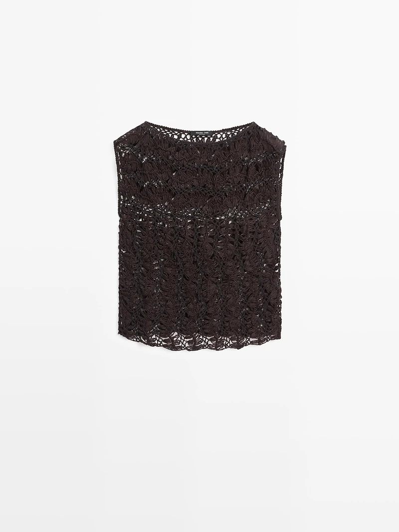 Crochet knit top