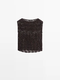 Crochet knit top