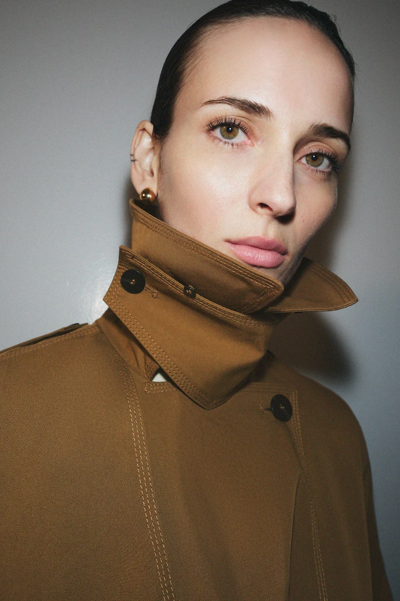 OVERSIZED TRENCH COAT WITH FAUX FUR COLLAR ZW COLLECTION LIMITED EDITION