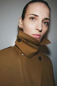 OVERSIZED TRENCH COAT WITH FAUX FUR COLLAR ZW COLLECTION LIMITED EDITION