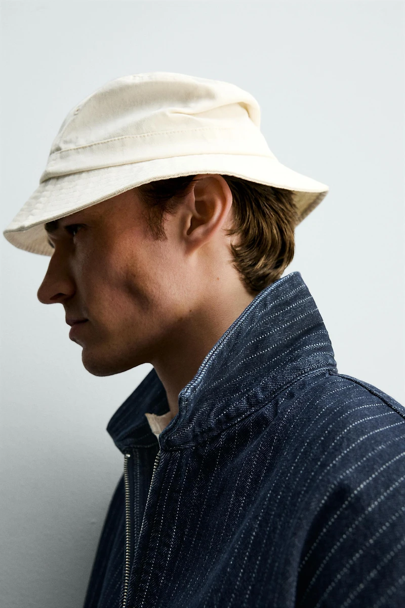 STRIPED DENIM POLO SHIRT