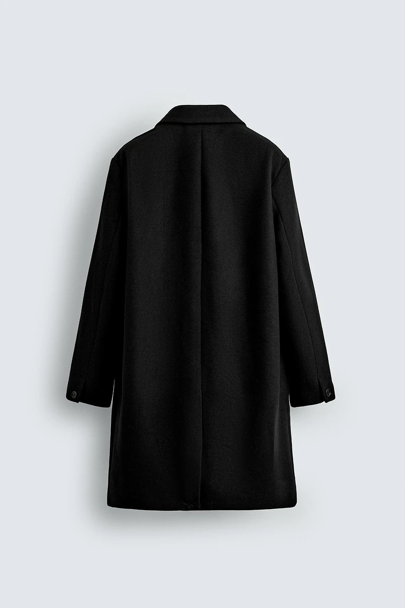REGULAR FIT WOOL BLEND COAT