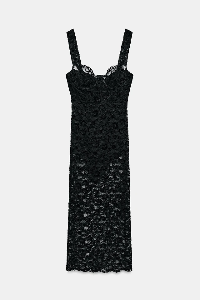 Zara LACE MIDI DRESS | Place Rosemre Zara LACE MIDI DRESS | Place Rosemre